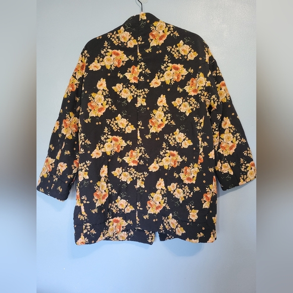 ZARA Floral Quilted Belted Blazer Jacket XS-S - Picture 4 of 11